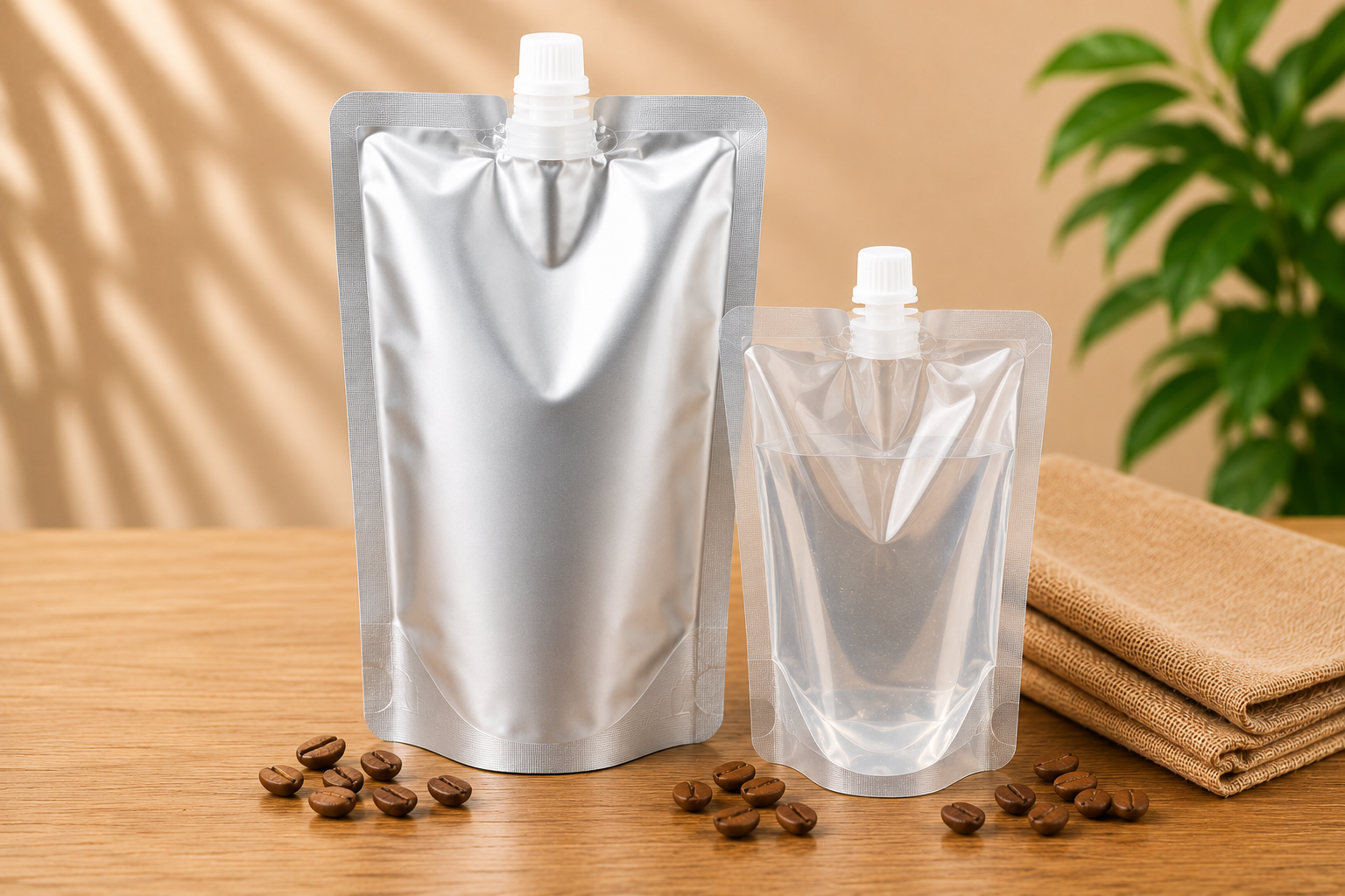 Silver/Transparent Spout Pouch